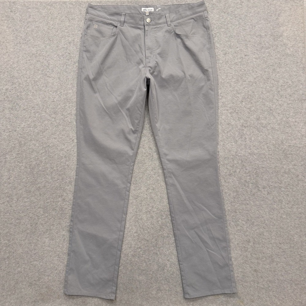 Peter Millar Pants Mens 36x34 Golf Gale Grey eb66 Performance Five Pocket